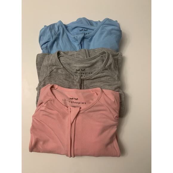 Little Sleepies Other - Litlle Sleepies Bamboo Pajama Sleepers Lot of 3 6–12 Months Unisex